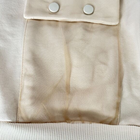 Anthropologie Utility Pocket Pullover Size XS New Beige - Picture 6 of 7